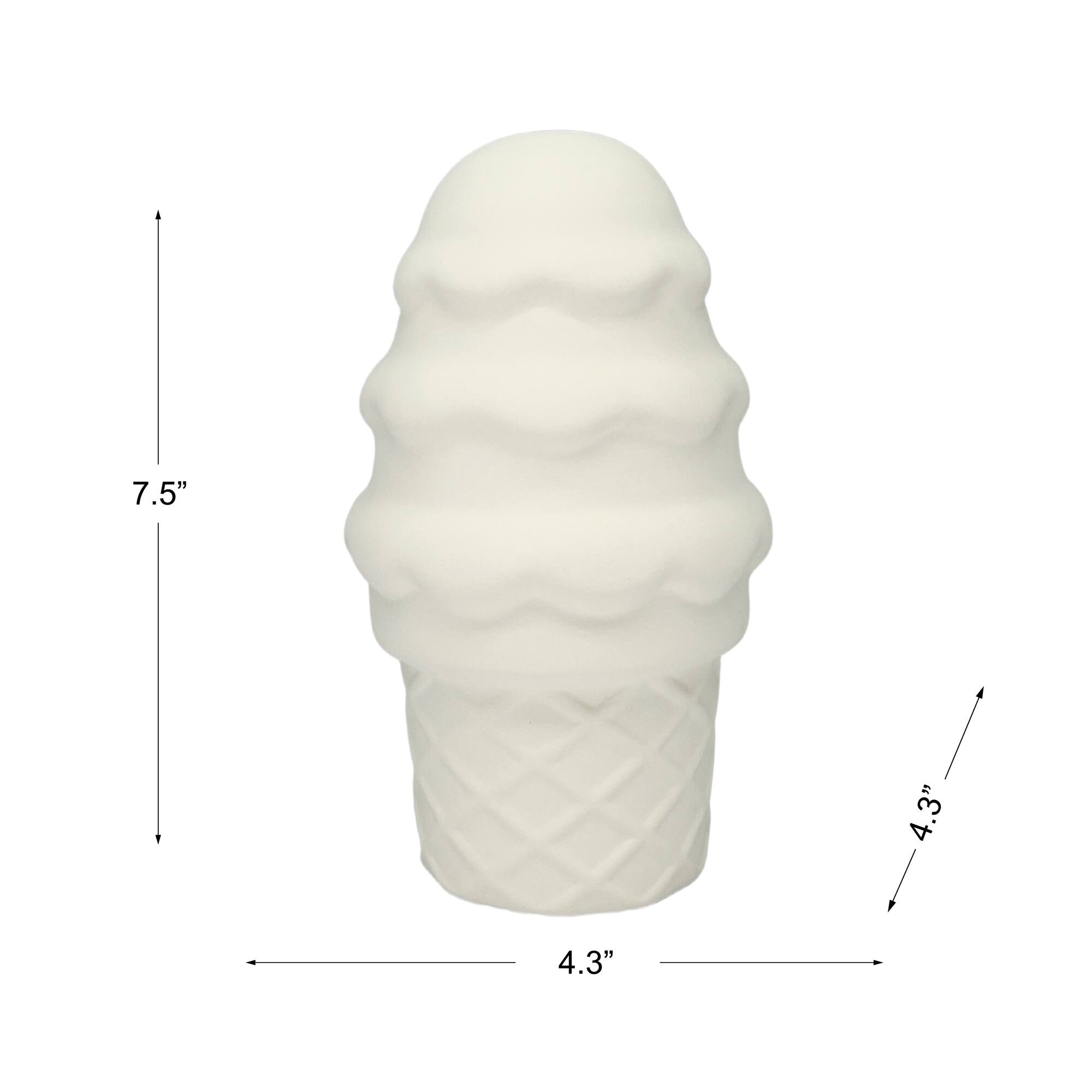 Jonathan Adler x Michaels 7.5" DIY Ceramic Ice Cream Cone Figurine